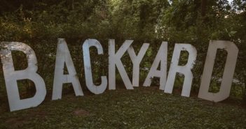 Backyard art festival banner